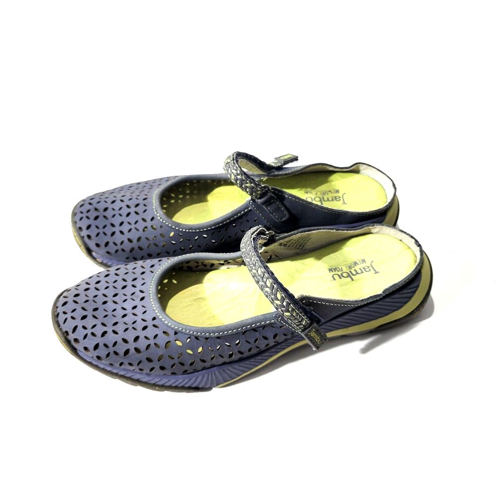 JBU By Jambu Womens Size 6.5M Mary Jane Flats Perforated Shoes Blue